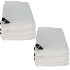 2x reinforced grid pvc cover clear tarp 5mx10m screen tarpaulin waterproof rain shed sheet greenhouse 135gsm