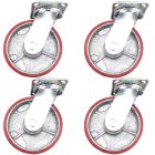 heavy duty metal caster wheel 6inch 150mm industrial castor swivel withou lock/brake 4pcs