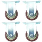 4pcs 3inch 75mm solid hard plastic caster wheel heavy duty industrial castor fixed non swivel 120kg ea for trolley furniture equipment
