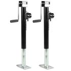 2pcs heavy duty jack stand 15inch 56.5-94.6cm height adjustable leg support 2.2 t stabilizer with side handle for caravan canopy trailer