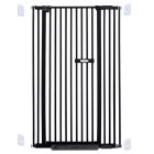extra tall 150cm baby pet security gate metal safety guard tension pressure mounted for children dog kitten adjustable width range 85-95cm largest gap between bars 42mm model b1 black