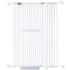 extra tall 150cm baby pet security gate metal safety guard tension pressure mounted for children dog kitten adjustable width range 95-105cm largest gap between bars 42mm model b2 white
