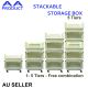 Service Trolley Hospitality Cart 5 Tier Plastic Stackable Storage Case Bin Shelf