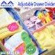 Adjustable Drawer Divider Partition Cabinet DIY Storage Organizer for Home Kitchen Closet White