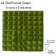 64-Pocket Flat Hanging Vertical Wall Garden Planter Mount Felt Pouch Grow Bag for Plant Flower Green