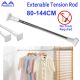 Adjustable Tension Rods Extendable Stainless Steel Seamless Rack Shower Window Curtain Closet Rod Bathroom Hanging Rod 85-144cm