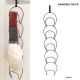 1x Chain Hook Hanging Loop Storage Rack Set for Ties Hat Belt Accessories Detachable Black