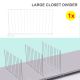 Large Metal Shelf Divider Wire Closet Dividers Separator Panel Storage Organizer with Clamp