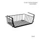 Closet /Kitchen Hanging Basket Under Cabinet Storage Box Organizer Shelf Rack Black