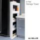 Roll In/Out Thin Narrow Sliding Storage Tower Basket Bin Shelving Trolley Cart Rack 5-Tier