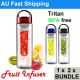 Bundle 700ml Tritan Sport Fruit Infuser Water Bottle Vegetable Infusion BPA free Fitness