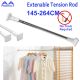 Adjustable Tension Rods Extendable Telescopic Stick Stainless Steel Rack Shower Window Curtain Closet Bathroom 145-264cm