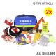 2x Roadside Emergency Kit Auto Self Aid Set Portable Rescue Assistance Saftey Car Tool Bag