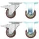 heavy duty plastic caster wheel solid hard plastic castor 3 inch 4pcs set 2 pcs of swivel with brake and 2 pcs fixed