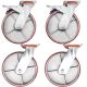 heavy duty metal caster wheel 8inch 20cm industrial castor 2 swivel with brake plus 2 swivel only