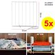 5x Metal Shelf Divider Wire Closet Dividers Separator Panel Storage Organizer with Clamp White