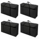 4x large home storage bag waterproof clothes quilt organizer for moving house luggage xmas christmas tree model#100 black