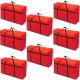 8x large home storage bag waterproof clothes quilt organizer for moving house luggage xmas christmas tree model#180 red