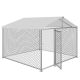 small outdoor galvanised metal dog kennel heavy duty cage playpen pet run fence exercise cage with roof/door 2x2x1.58m clean