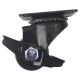 1.5inch low profile caster wheel industrial castor solid wide wheel swivel with brake/lock for furniture trolley bench 50kg lock side