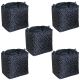5pcs large home storage bag fordable basket with handle waterproof clothes quilt organizer for moving house luggage model 100l