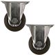 2pcs 3inch small stainless steel caster hard nylon wheel light duty non-swivel / fixed industrial castor 120kg ea height 100mm for trolley furniture equipment