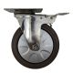 5 inch small stainless steel caster hard nylon wheel light duty swivel with brake /lock industrial castor 140kg ea height 156mm for trolley furniture equipment