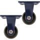 2pcs 4inch heavy duty caster wheel industrial castor all metal heat resistant non swivel / fixed for flat ground and high temperature 500kg ea overall height 156mm