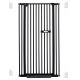 extra tall 150cm baby pet security gate metal safety guard tension pressure mounted for children dog kitten adjustable width range 75-85cm largest gap between bars 42mm model b0 black