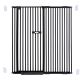 extra tall 150cm baby pet security gate metal safety guard tension pressure mounted for children dog kitten adjustable width range 125-135cm largest gap between bars 42mm model b41 black