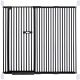 extra tall 150cm baby pet security gate metal safety guard tension pressure mounted for children dog kitten adjustable width range 155-165cm largest gap between bars 42mm model b44 black