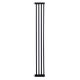 20cm wide extension panel black for extra tall 150cm baby pet security gate metal safety guard tension pressure mounted for children dog kitten