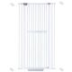 extra tall 150cm baby pet security gate metal safety guard tension pressure mounted for children dog kitten adjustable width range 75-85cm largest gap between bars 42mm model b0 white