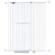 extra tall 150cm baby pet security gate metal safety guard tension pressure mounted for children dog kitten adjustable width range 105-115cm largest gap between bars 42mm model b3 white