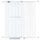 extra tall 150cm baby pet security gate metal safety guard tension pressure mounted for children dog kitten adjustable width range 115-125cm largest gap between bars 42mm model b4 white