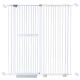 extra tall 150cm baby pet security gate metal safety guard tension pressure mounted for children dog kitten adjustable width range 125-135cm largest gap between bars 42mm model b41 white