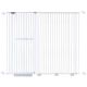 extra tall 150cm baby pet security gate metal safety guard tension pressure mounted for children dog kitten adjustable width range 165-175cm largest gap between bars 42mm model b441 white